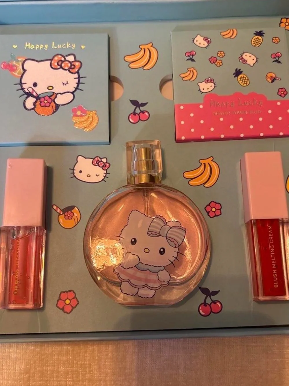 Hello Kitty Kids Hair Accessory Set - Light Blue, Pink, Orange